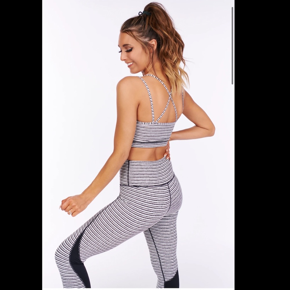 EUC Striped Legging and Bra Set - Picture 2 of 7